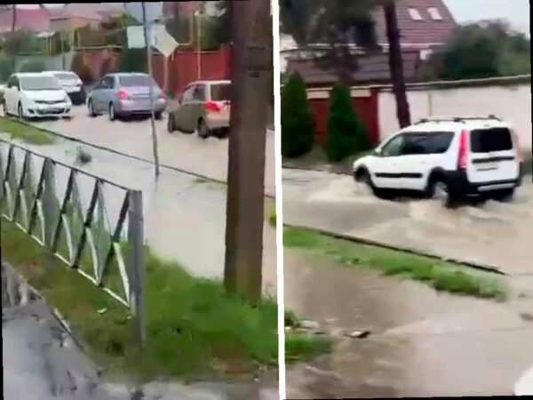 Сильный ливень привел к затоплению дороги в селе Веселое в Сочи. После проливного дождя 20 июля днем, улица Мира превратилась в глубокую лужу, по которой едва проезжают машины. Движение затруднено, возникли пробки в обе стороны. Однако, как только осадки утихнут, ситуация должна нормализоваться.